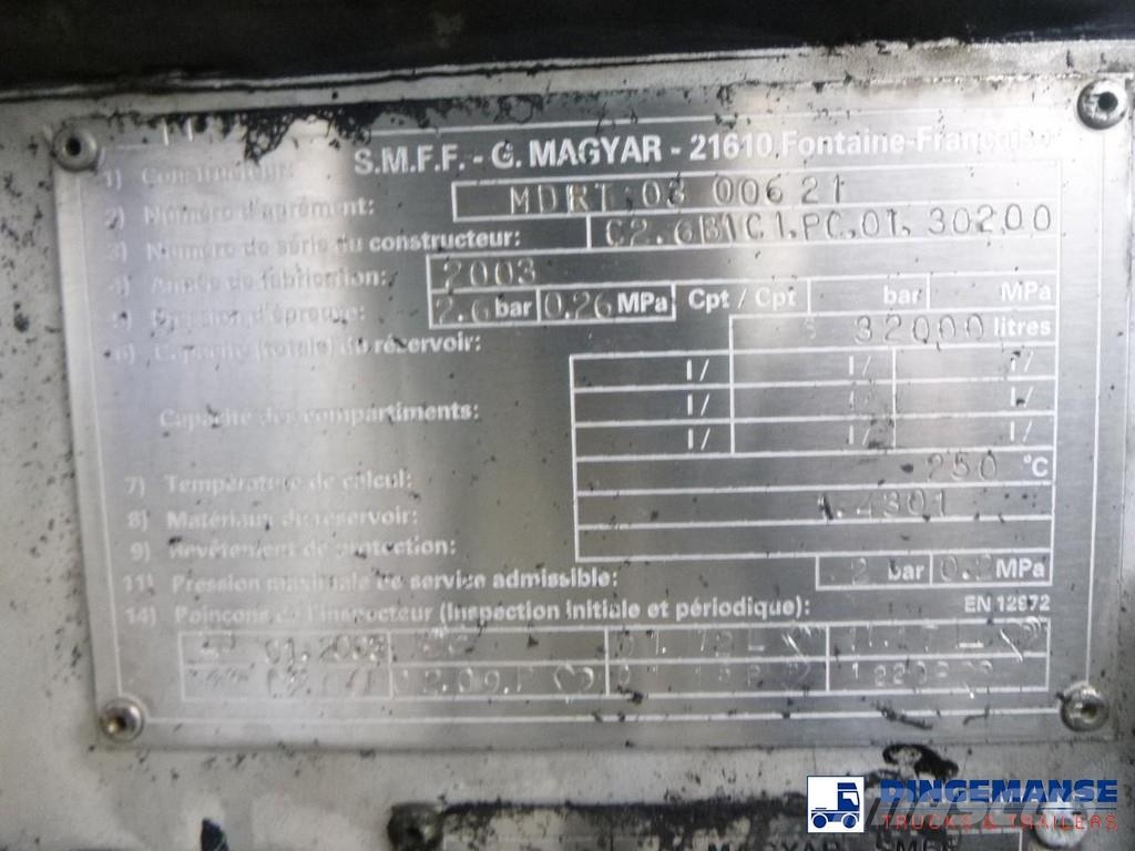 Magyar Bitumen tank inox 31.8 m3 / 1 comp / ADR 22/10/202 Полуприцепы-Цистерны