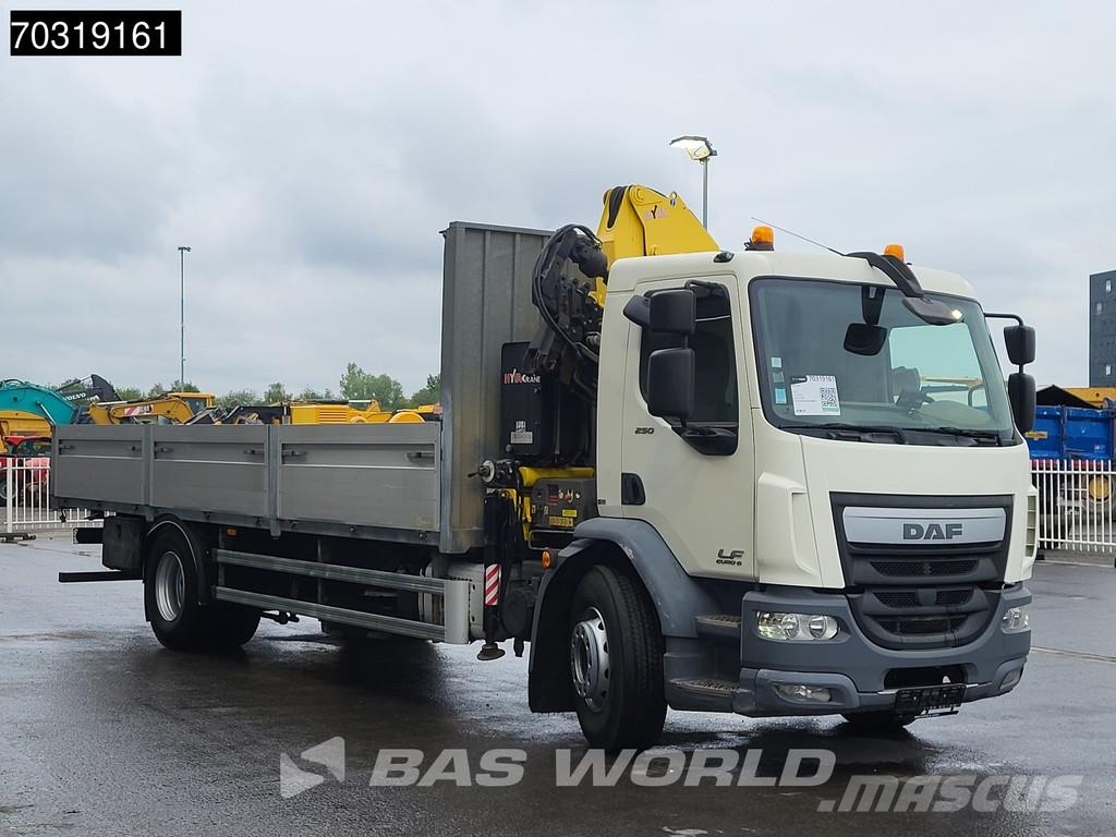 DAF LF 250 4X2 HYVA HB150XE3 Crane Kran Automatic Euro Lastbil med lad/Flatbed