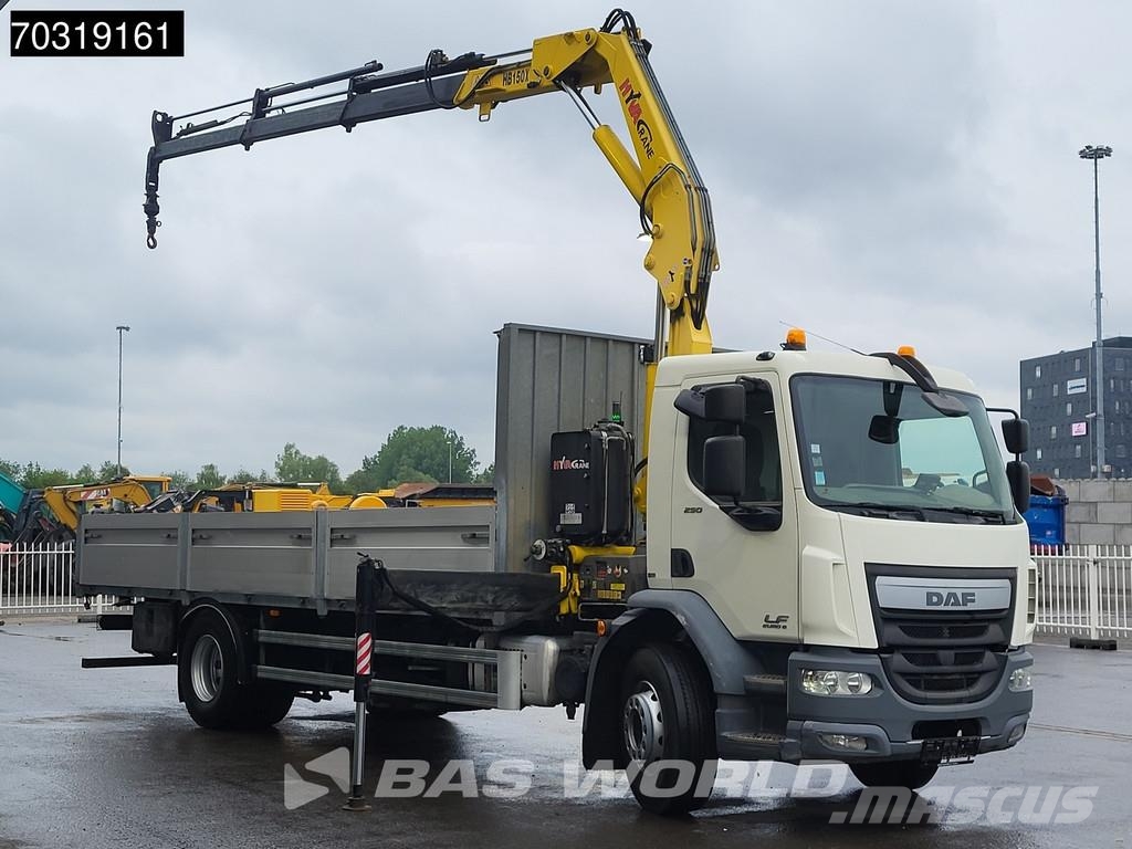 DAF LF 250 4X2 HYVA HB150XE3 Crane Kran Automatic Euro Lastbil med lad/Flatbed