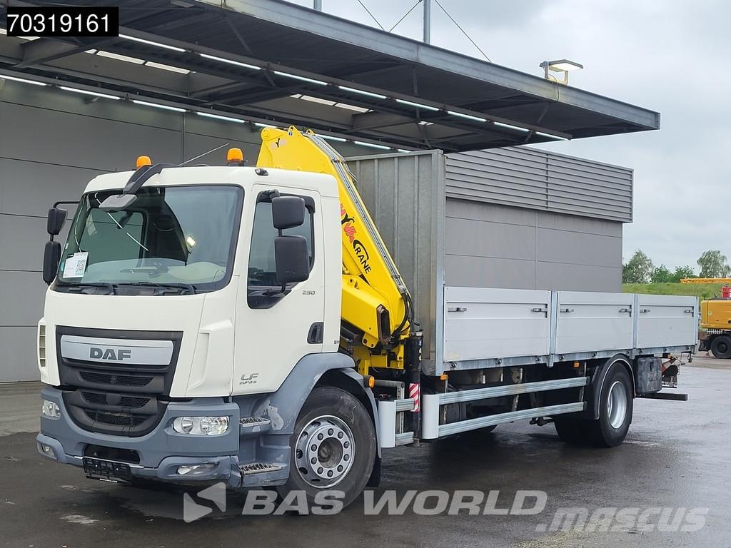 DAF LF 250 4X2 HYVA HB150XE3 Crane Kran Automatic Euro Lastbil med lad/Flatbed