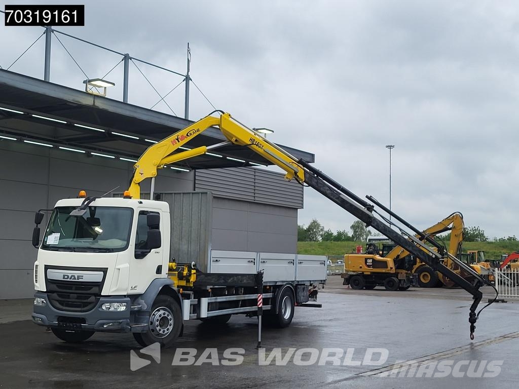 DAF LF 250 4X2 HYVA HB150XE3 Crane Kran Automatic Euro Lastbil med lad/Flatbed