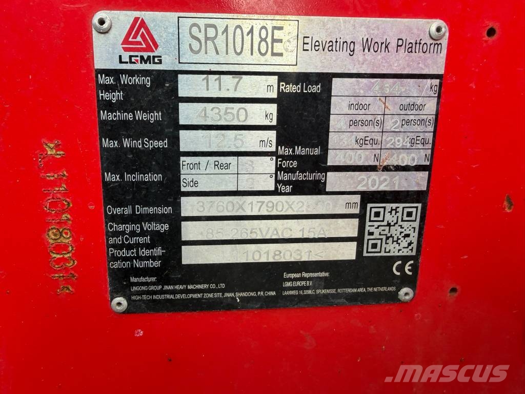 LGMG SR 1018 E Ножничные подъемники