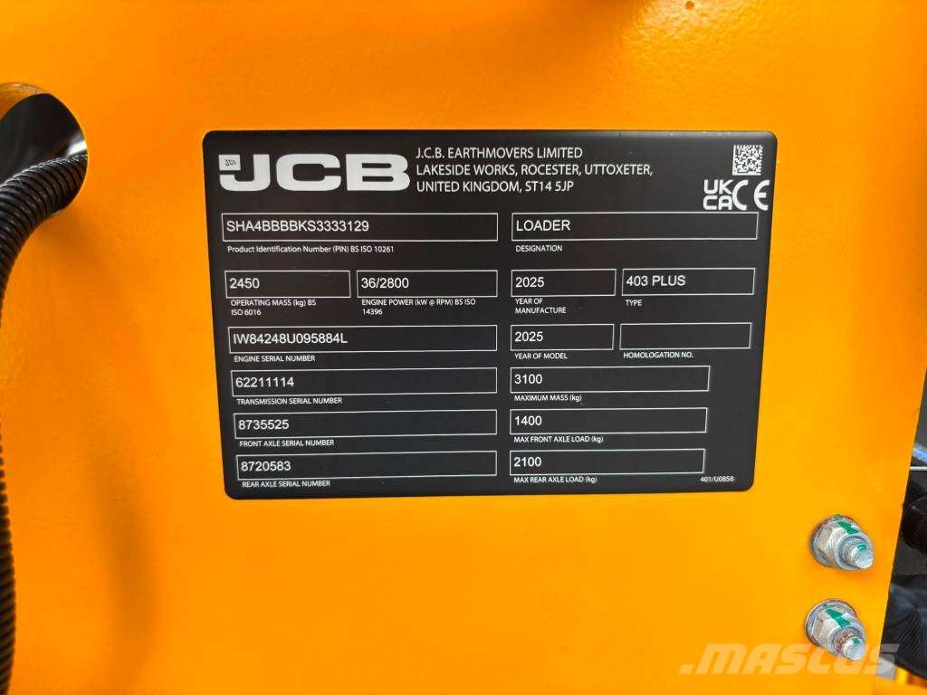 JCB 403 Plus Minicargadoras