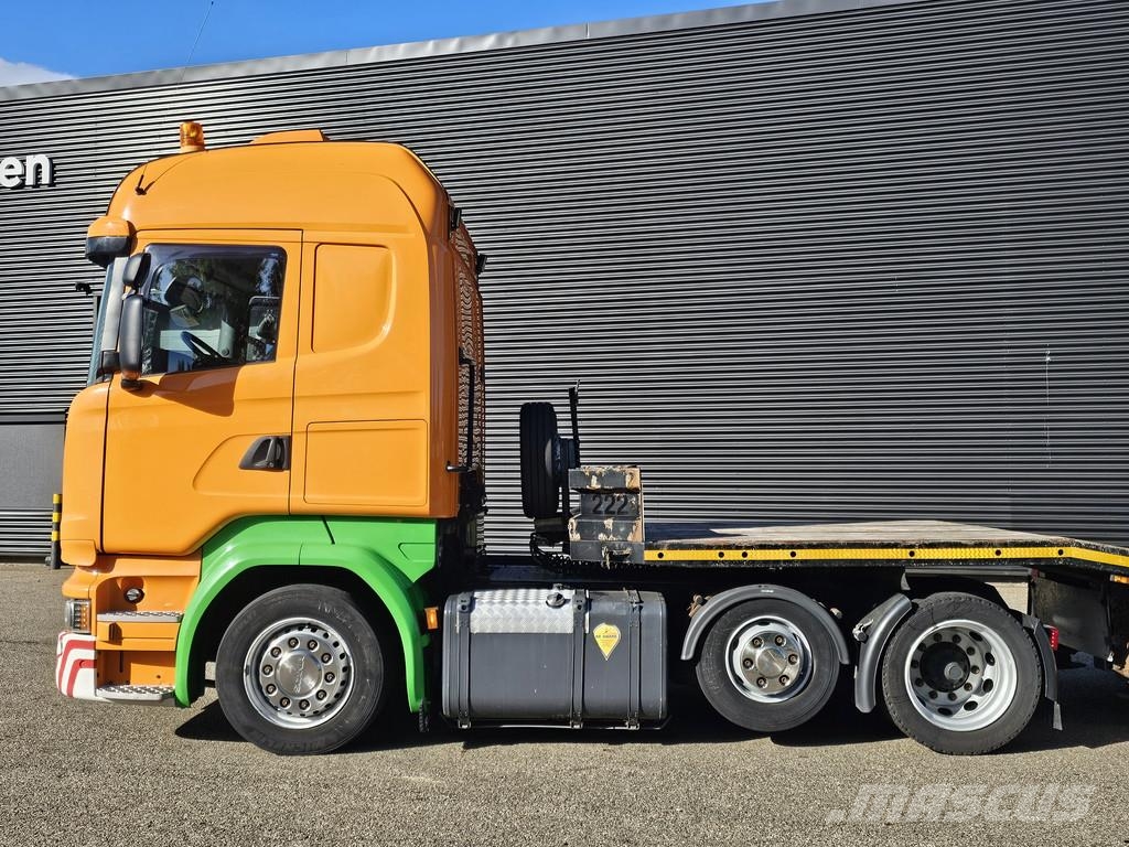 Scania R410 6x2 RETARDER + NOOTEBOOOM SEMI TRAILER Naudoti vilkikai