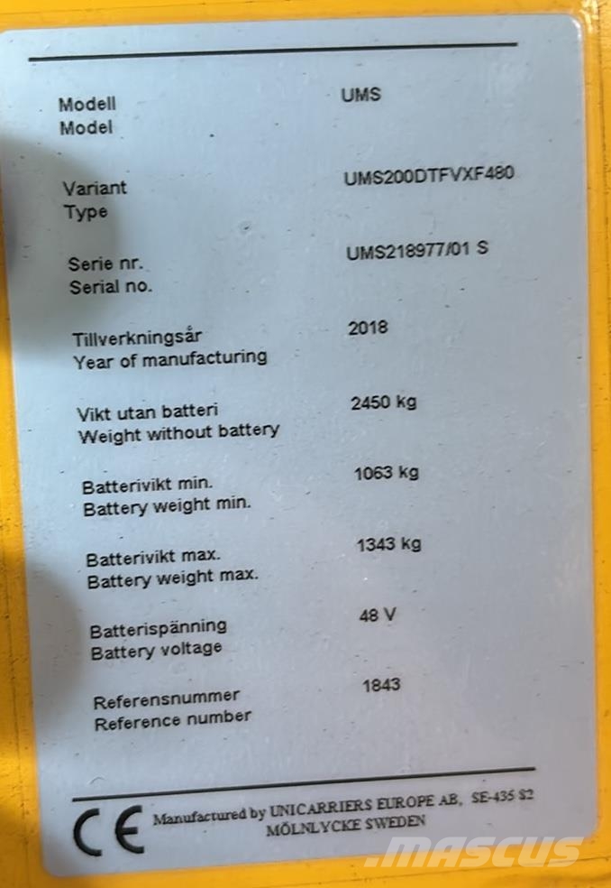 Atlet UMS200 Reach truck