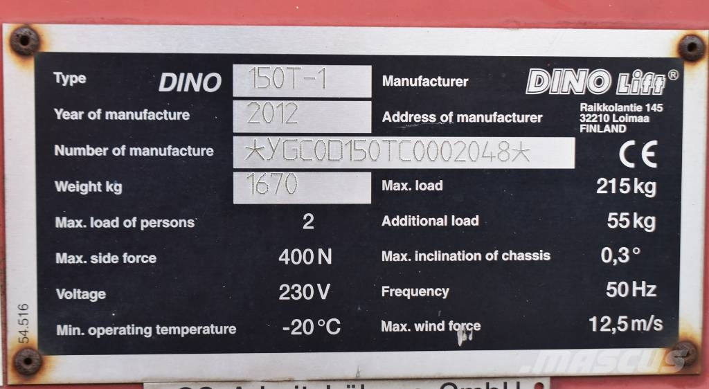 Dino 150T Otros remolques