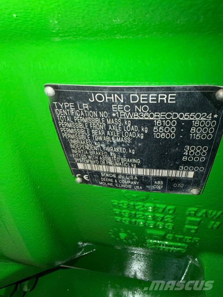 John Deere 8360 R Tractors