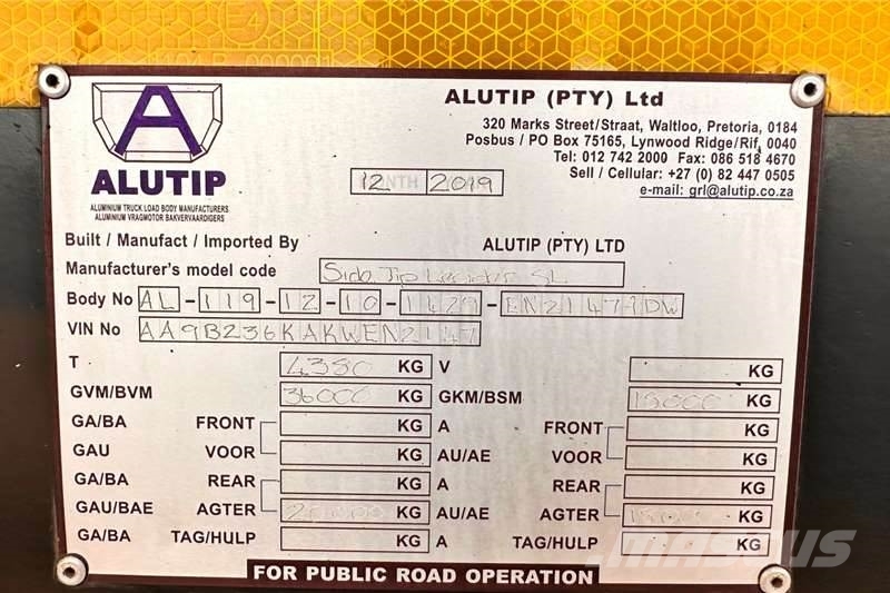  Alutip 25mÂ³ Interlink Side Tipper Trailer Anders