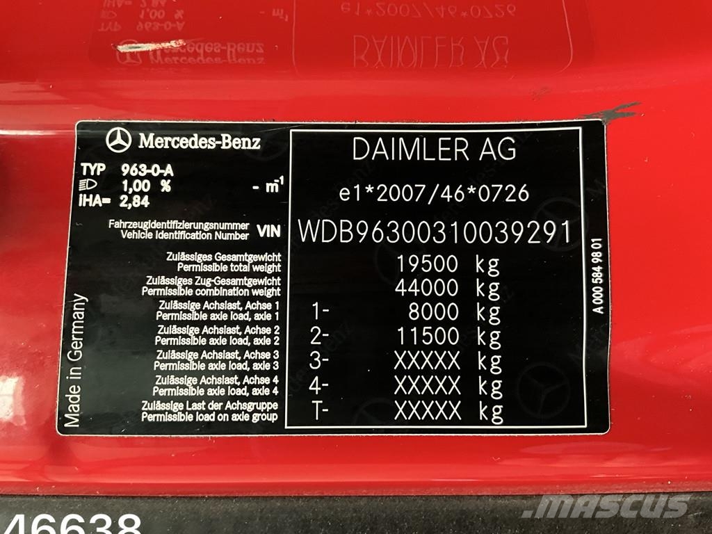 Mercedes-Benz Antos 1833 Hyvalift 14 Ton portaalarmsysteem Vahetuskastiga tõstukautod