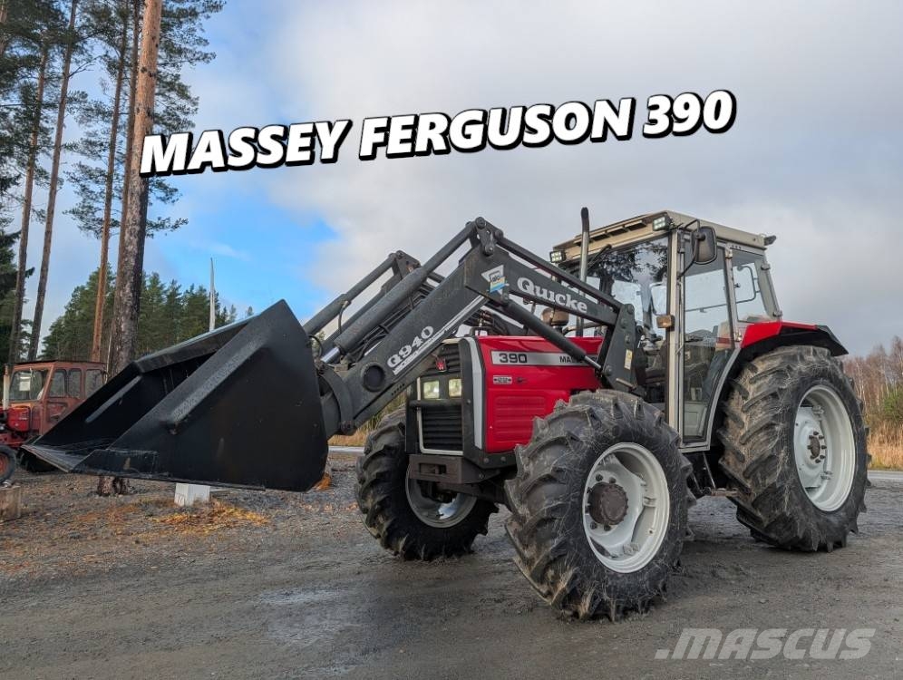 Massey Ferguson 390 Quicke Q940 etukuormaajalla Traktorit
