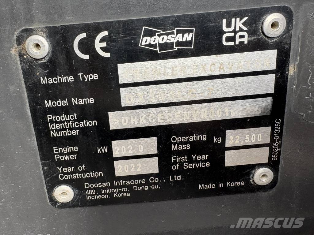 Doosan DX 300 LC-7 Roomikekskavaatorid