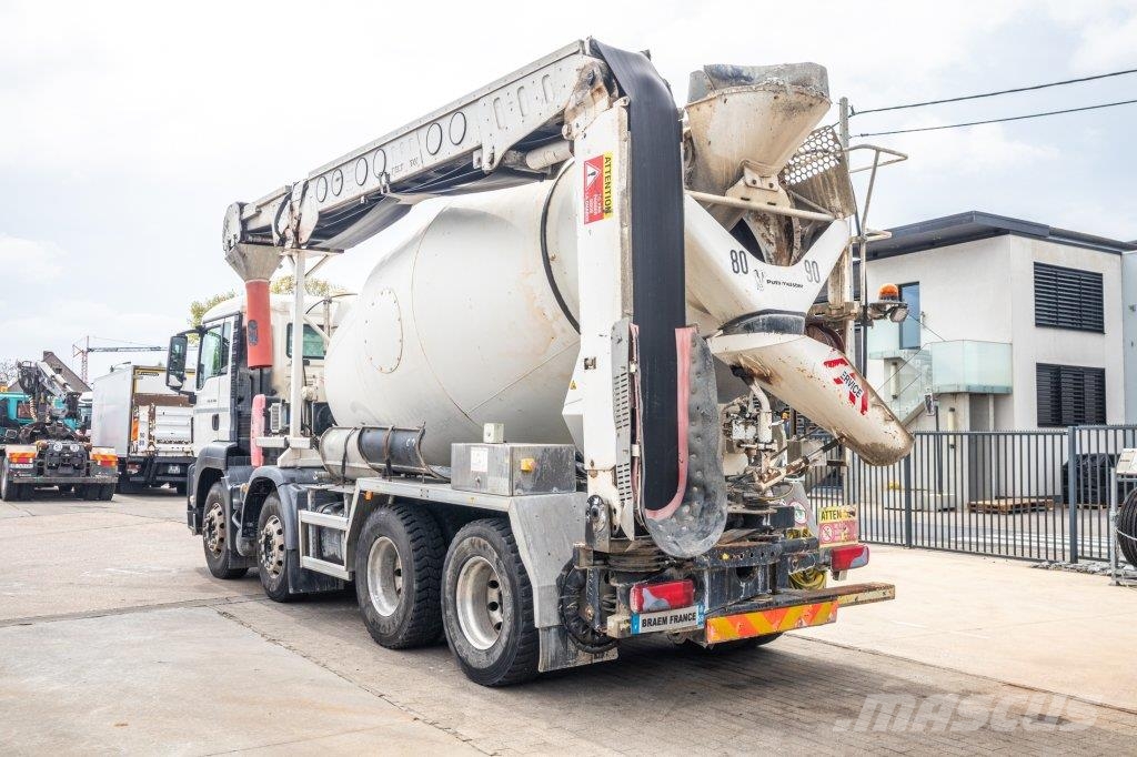 MAN TGS 32.360+PUTZMEISTER8M³+BAND/BELT/TAPIS Betongbiler
