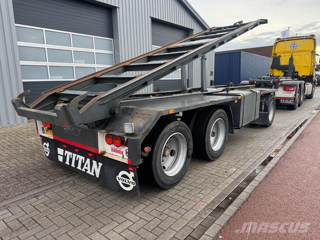Burg BPA 10 18 Kipper, Full Steel Suspension, Blatt gef Причепи для перевезення контейнерів