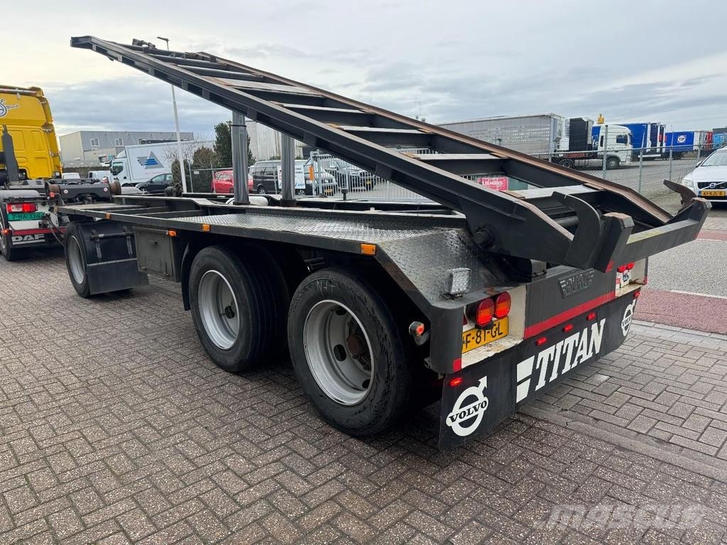 Burg BPA 10 18 Kipper, Full Steel Suspension, Blatt gef Причепи для перевезення контейнерів