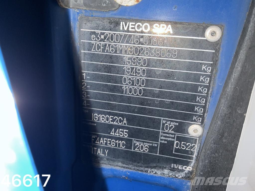 Iveco Eurocargo ML160E28 Euro 6 Hyvalift haakarmsysteem Treileri ar āķi
