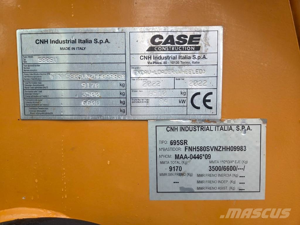 CASE 580 SV Utovarni rovokopači
