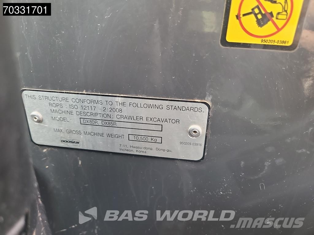 Doosan DX85 R-3 A/C - 2 Buckets Miniexcavadoras