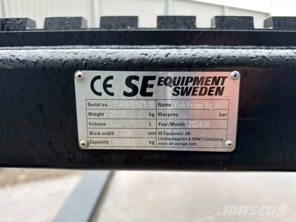 Volvo ISO / Lundberg L90 - Bord 2000mm Uñas para carretilla