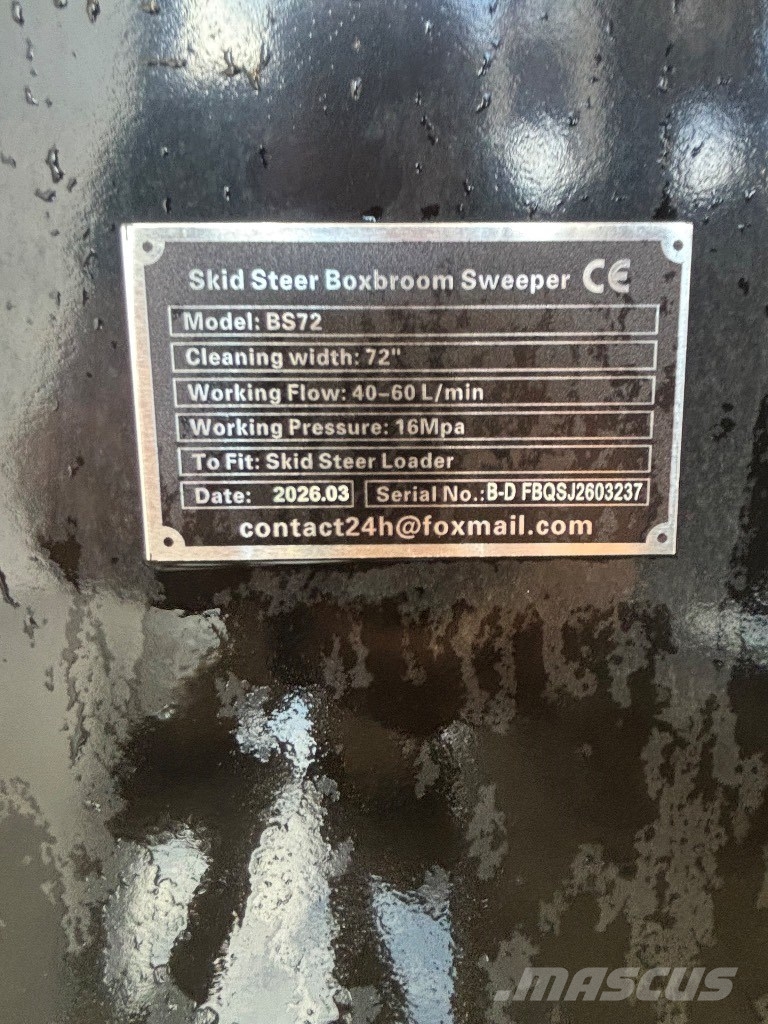 Skidsteer Boxroom sweeper bs72 Sweepers