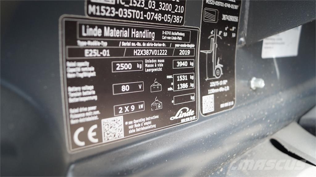 Linde E25L Wózki elektryczne
