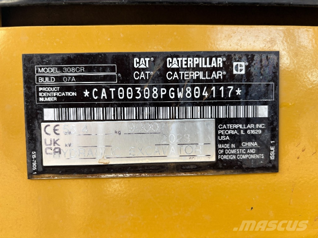 CAT 308 CR VAB Midigraafmachines 7t - 12t