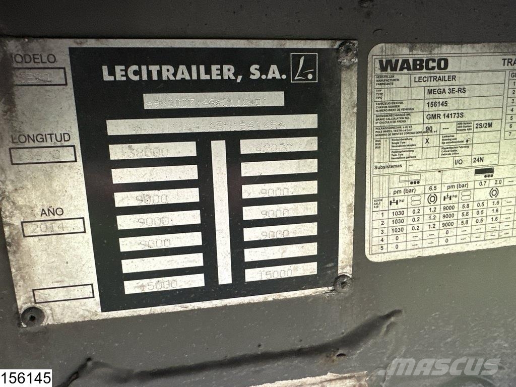 Lecitrailer Tautliner Lift axle Tents puspiekabes