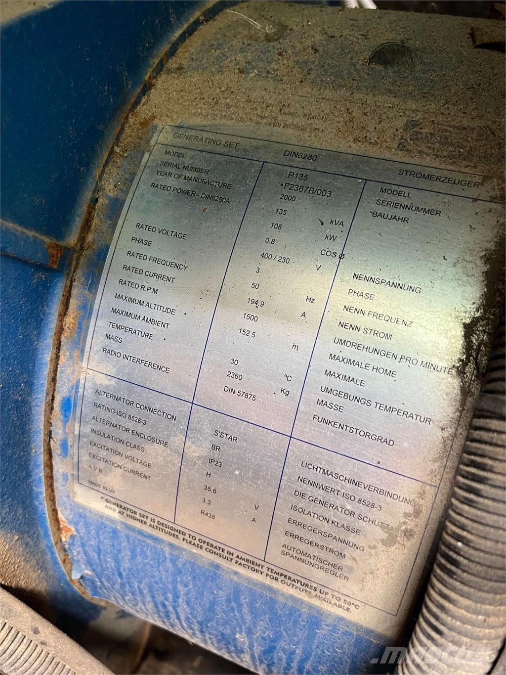 FG Wilson P 135 Citi ģeneratori
