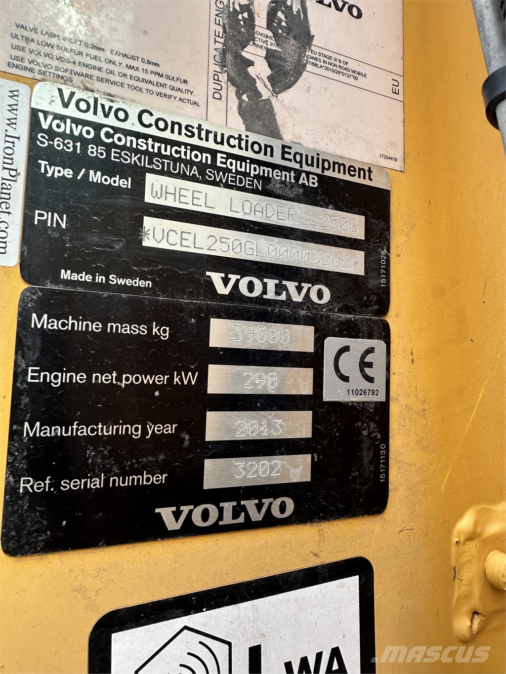 Volvo L250G Wielladers
