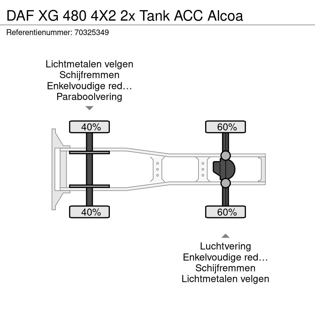 DAF XG 480 4X2 2x Tank ACC Alcoa Ciągniki siodłowe