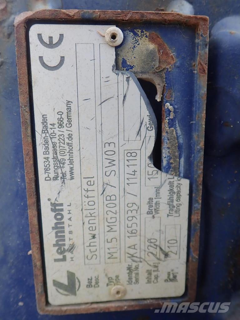 Volvo Grabenlöffel hydr. 1.500mm 220ltr. SW03 Cucharones