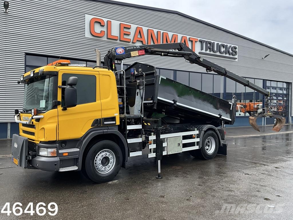 Scania P 280 HMF 12 Tonmeter Z-kraan Kiperi kamioni