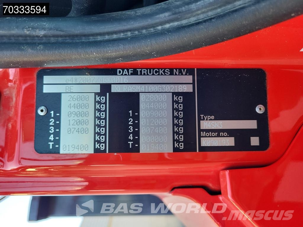 DAF CF 410 CF 6X2 AJK HL20-6180 containersystem Day ca شاحنات الرافعات الخطافية