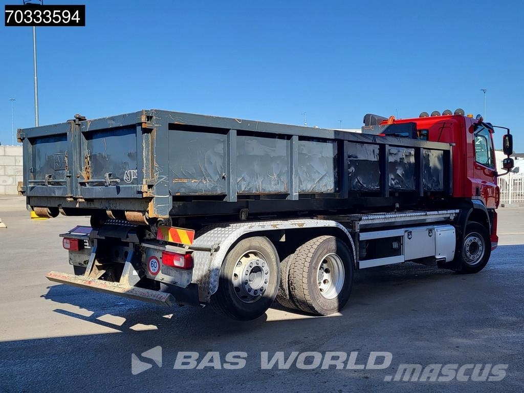 DAF CF 410 CF 6X2 AJK HL20-6180 containersystem Day ca شاحنات الرافعات الخطافية
