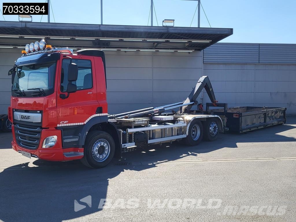 DAF CF 410 CF 6X2 AJK HL20-6180 containersystem Day ca شاحنات الرافعات الخطافية