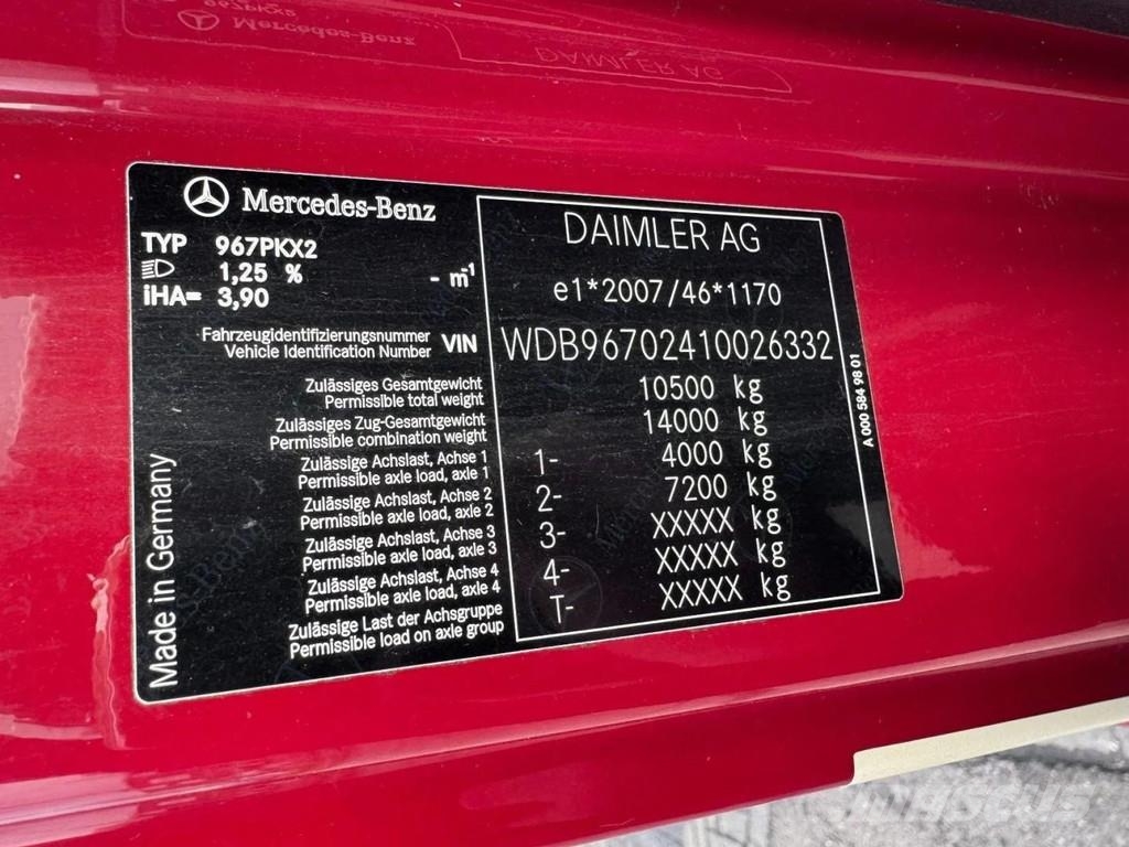 Mercedes-Benz Atego 1016 4X2 - EURO 6 + DHOLLANDIA LIFT Samochody ciężarowe ze skrzynią zamkniętą