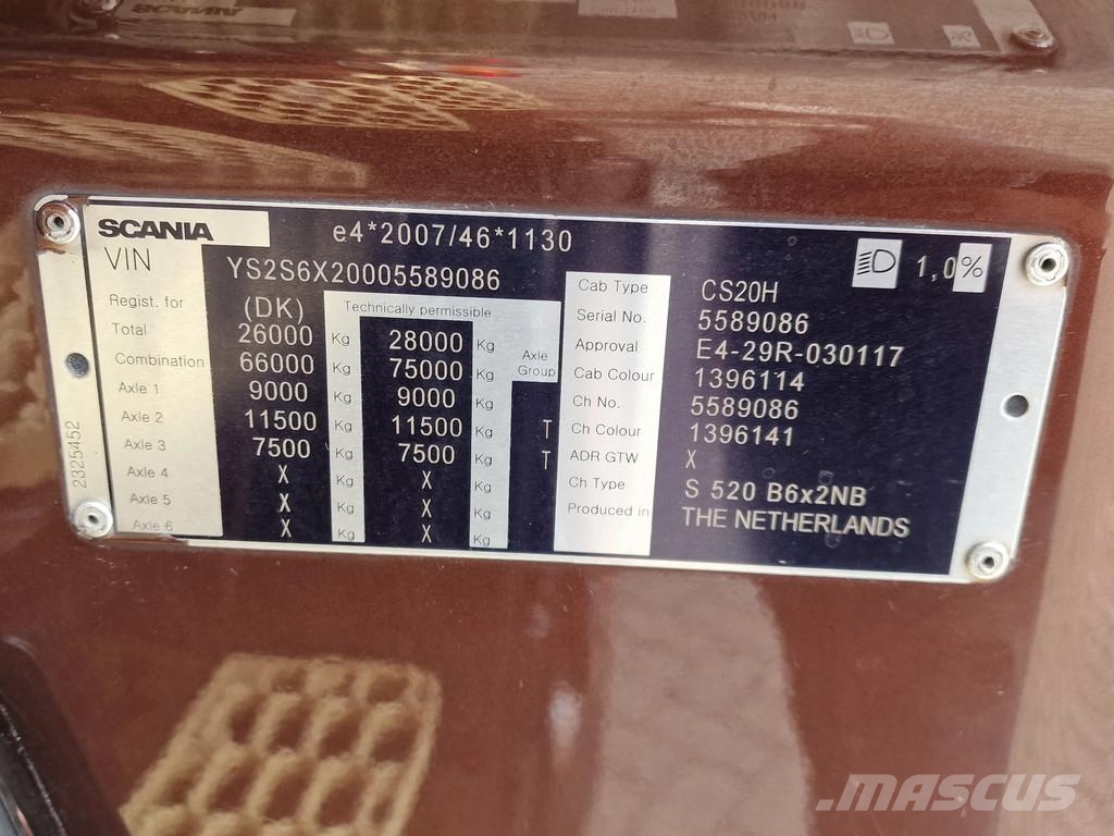 Scania S520 V8 NGS - full air - retarder- opticruise - al Camiones caja cerrada
