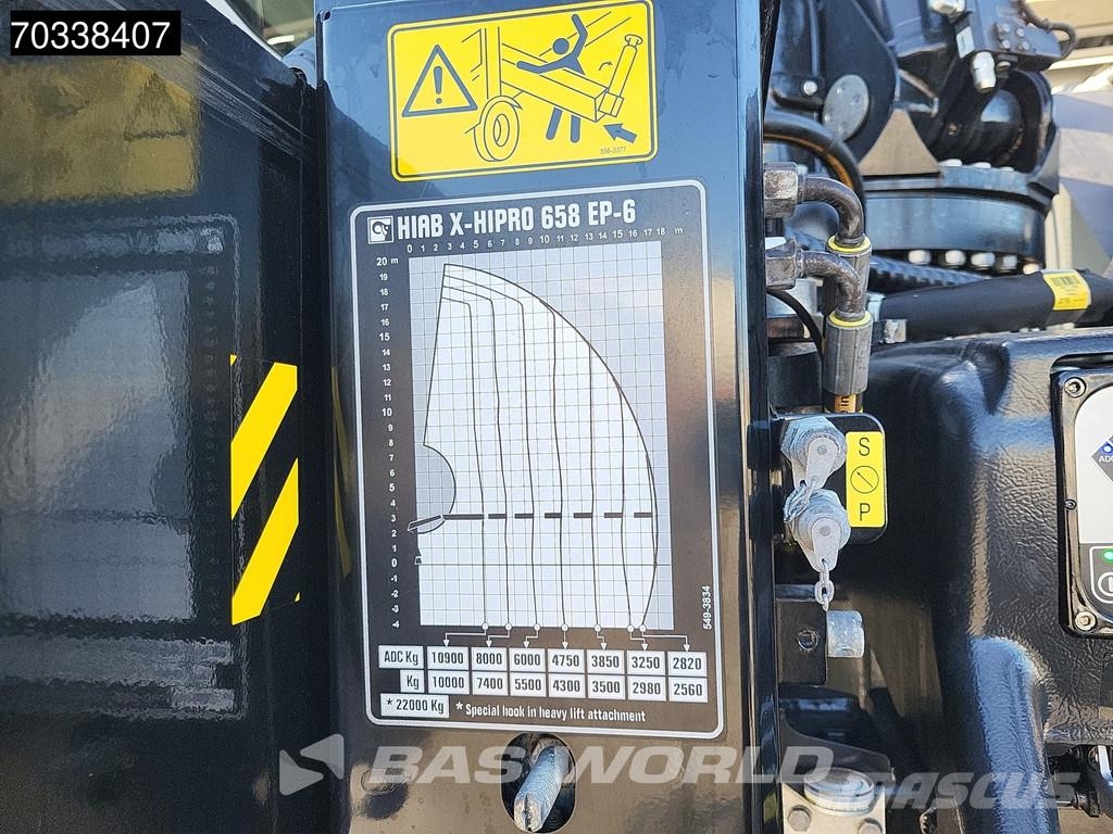 Volvo FMX 500 8X4 NEW! HIAB X-HIPRO 658 E-6 Crane Kran B Flakbilar