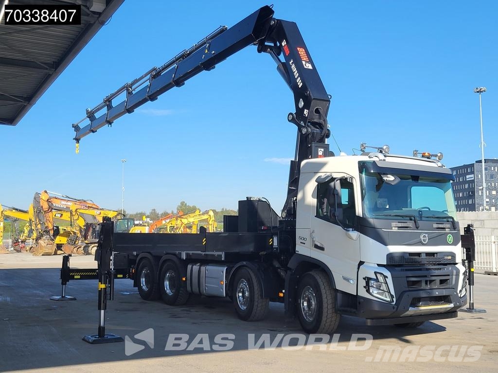 Volvo FMX 500 8X4 NEW! HIAB X-HIPRO 658 E-6 Crane Kran B Flakbilar