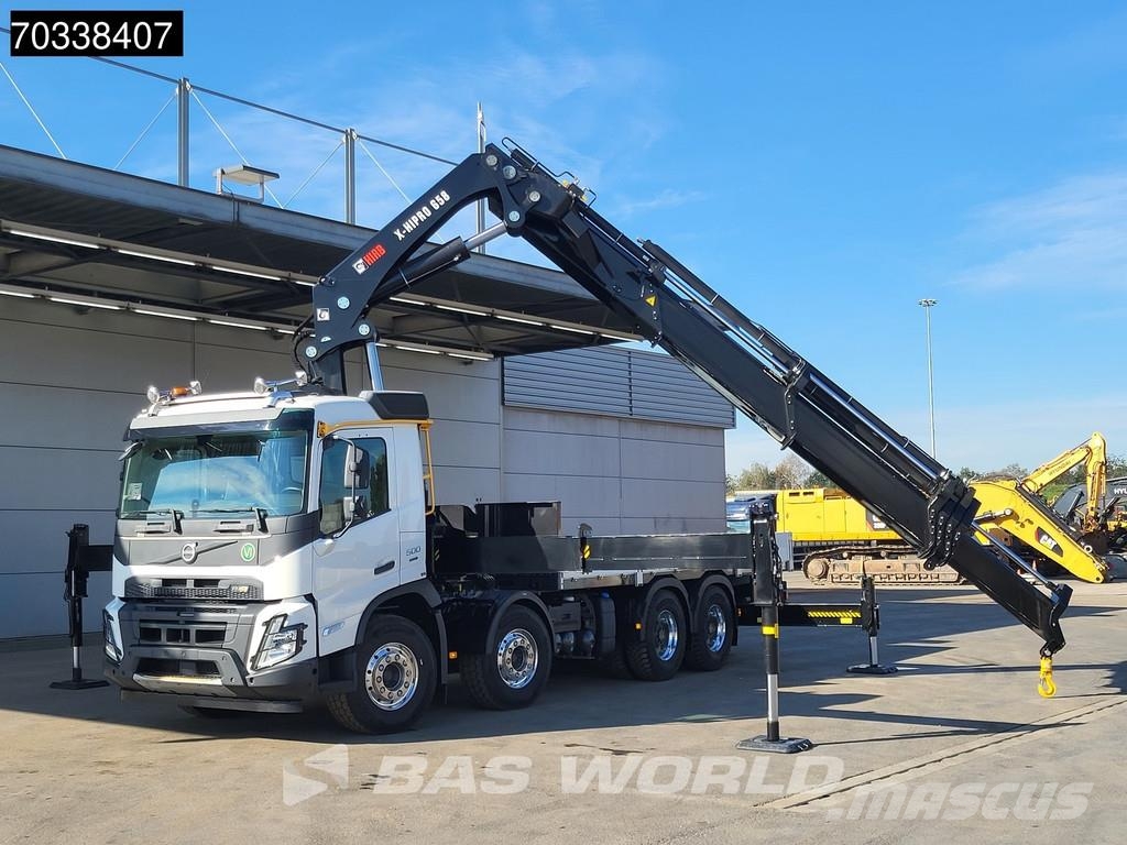 Volvo FMX 500 8X4 NEW! HIAB X-HIPRO 658 E-6 Crane Kran B Flakbilar