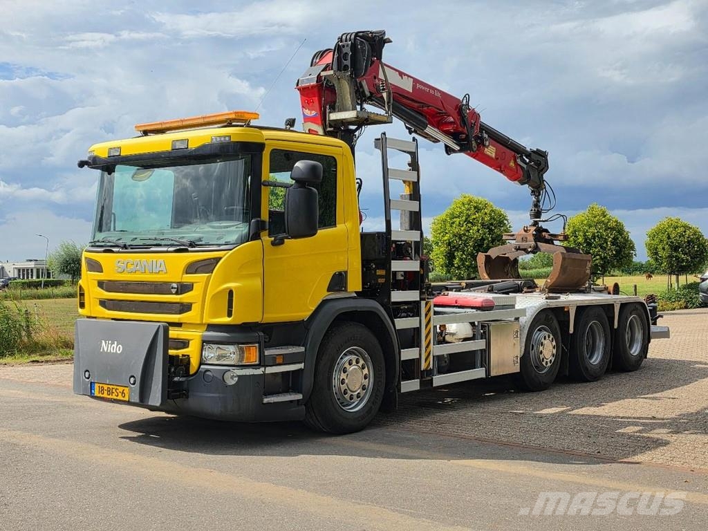 Scania P450 8x2!! CRANE/HOOK!! EX-MUNICIPALITY!! EURO6!! Camiones elevadores de gancho