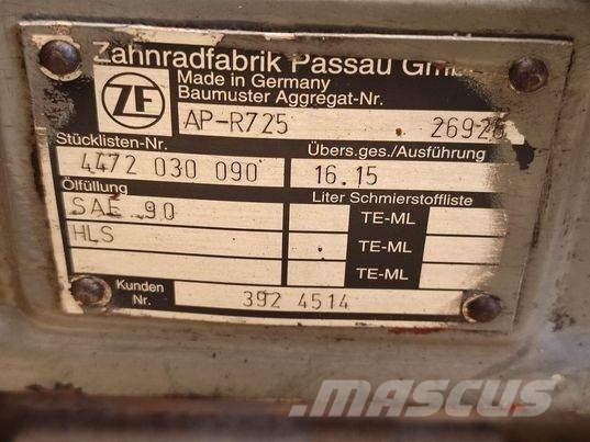 Atlas AR 65 (AP-R725) case diffetential Axles