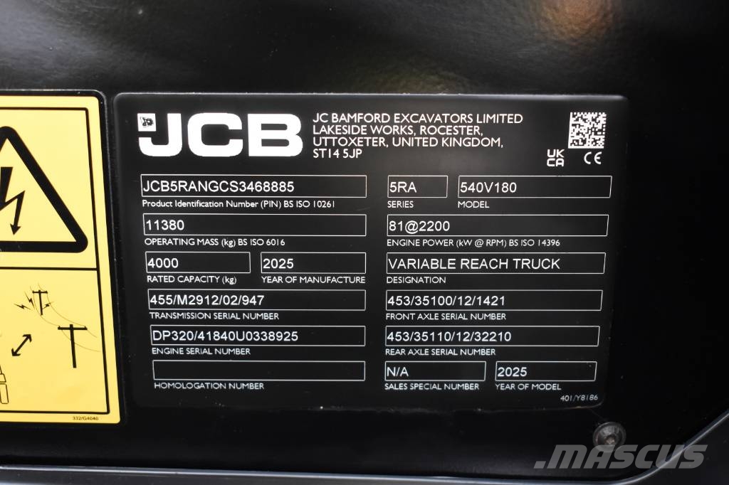 JCB 540-180 Telescopic handlers