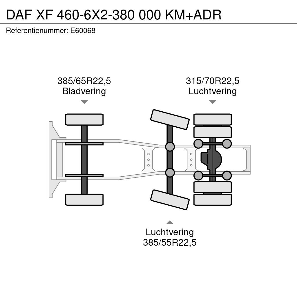 DAF XF 460-6X2-380 000 KM+ADR Sadulveokid