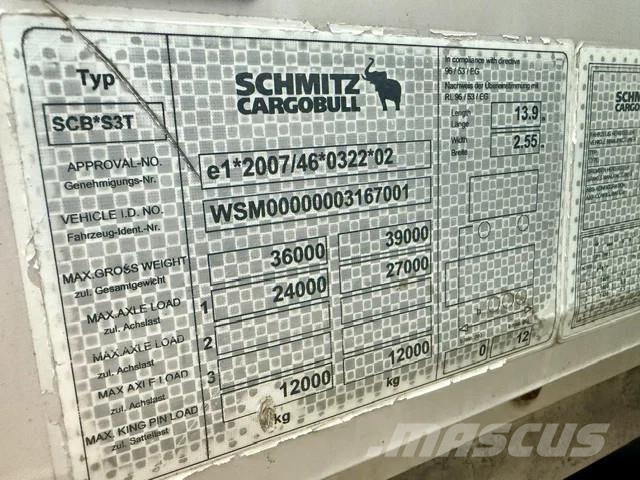 Schmitz Cargobull Mega / Edscha / Hubdach Semi-reboques com cortinas laterais