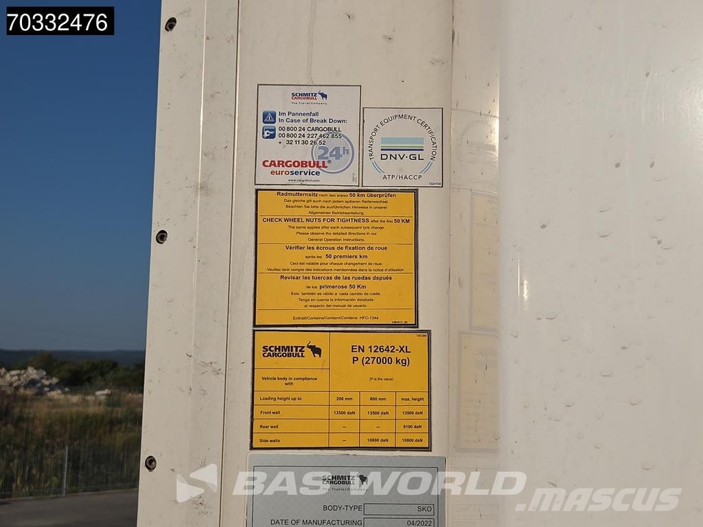Schmitz Cargobull SCB*S3B Blumenbreit Palettenkasten Liftachse نصف مقطورات بدرجة حرارة قابلة للضبط