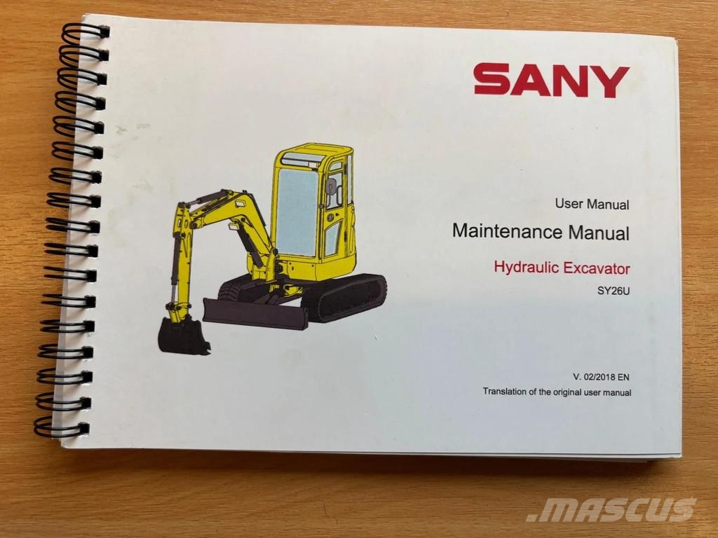 Sany SY26U Mini Escavadoras <7t