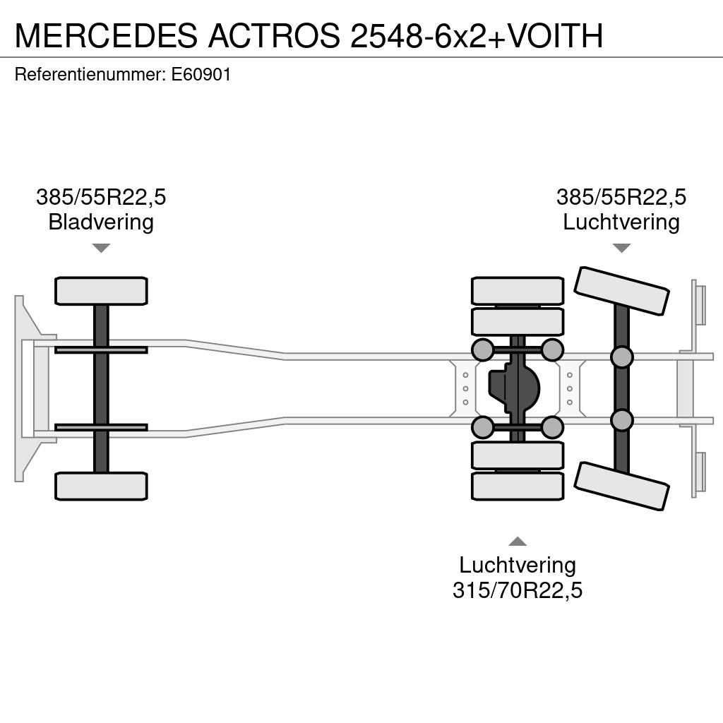 Mercedes-Benz ACTROS 2548-6x2+VOITH شاحنات بغطاء جانبي