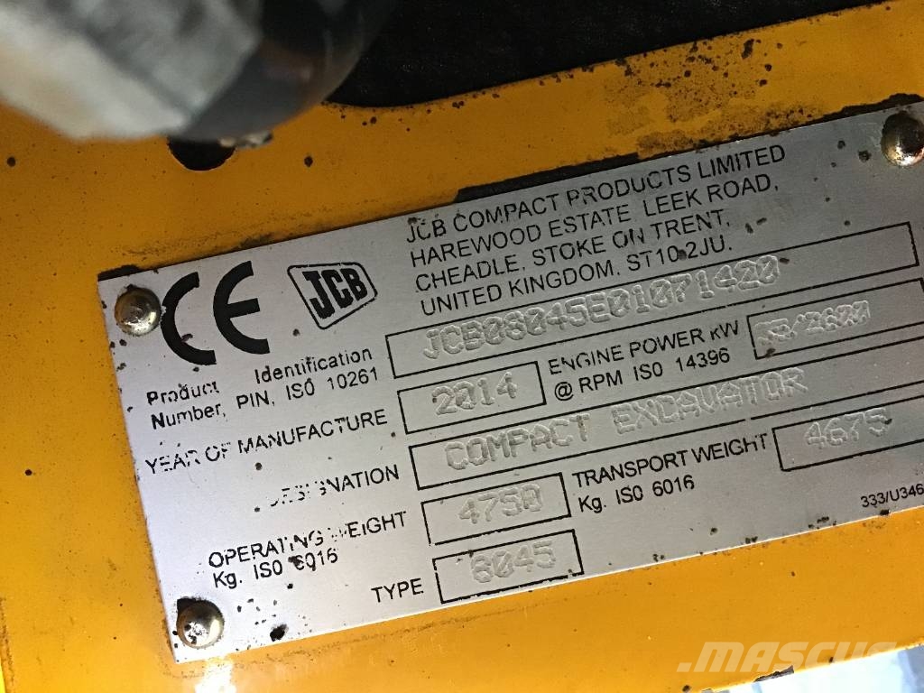 JCB 8045 ZTS Mini bagri <7t