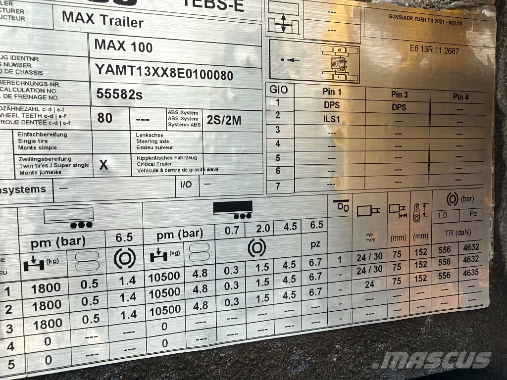 Faymonville MAX 100 jatkettava pokkakärry Poluprikolice labudice