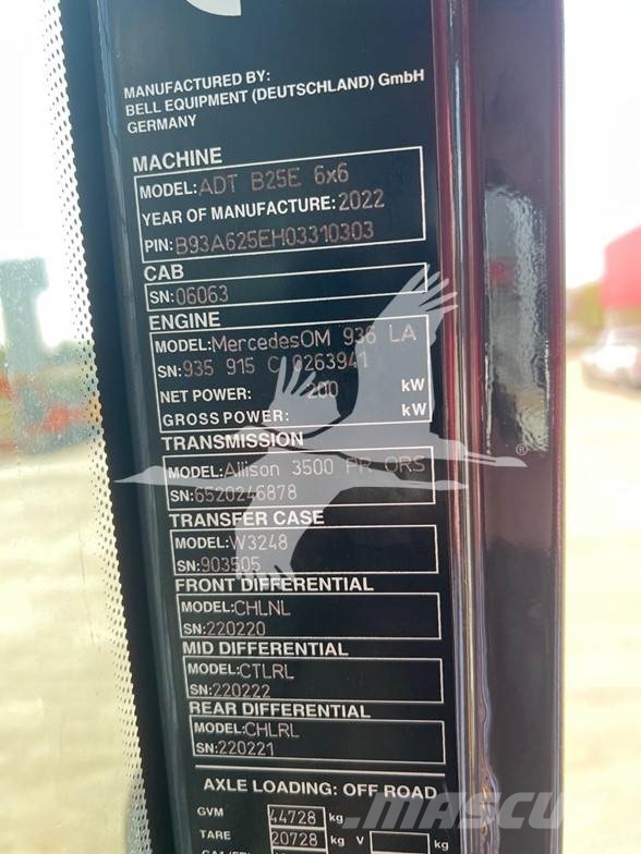 Bell B25E Kĺbové nákladné autá